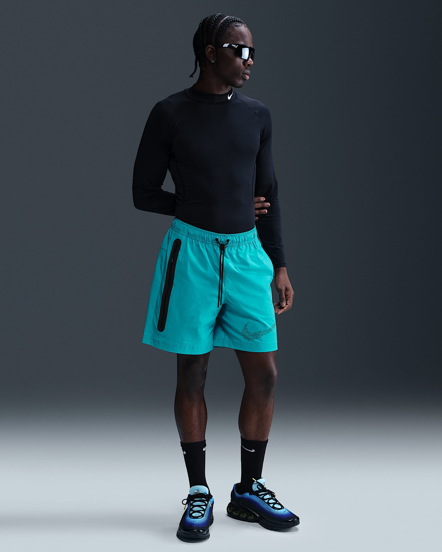 Image of Мъжки Къс панталон NIKE M NK TECH GX WOVEN SHORT, Балистик, син цвят